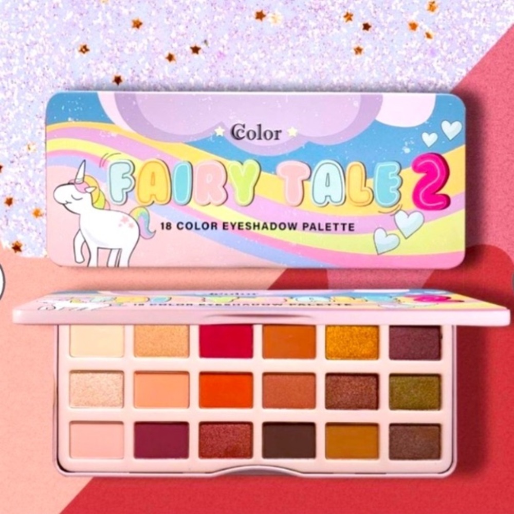 EYESHADOW 18 SHADES ‘FAIRY TALE 2’ HIGHLY PIGMENTED USE WET or DRY NEW W/MIRROR